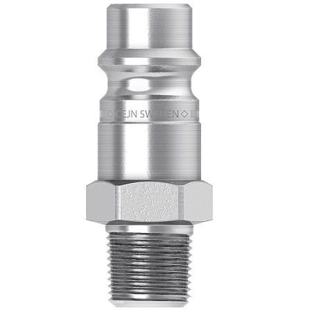 CEJN STYLE MALE COUPLING AIR FITTING WITH 1/4” BSP MALE THREAD 